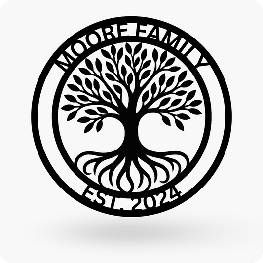 Personalized Tree of Life Metal Sign