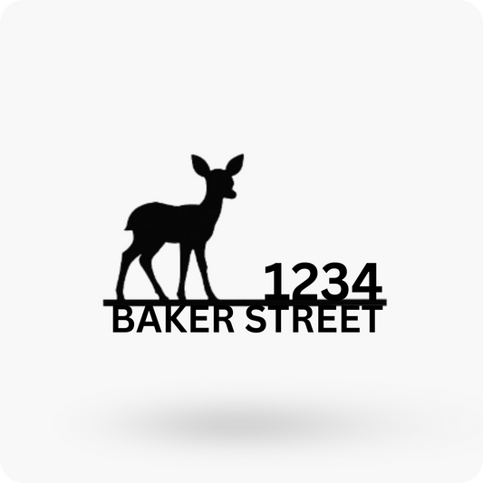 Baby Deer Address Sign
