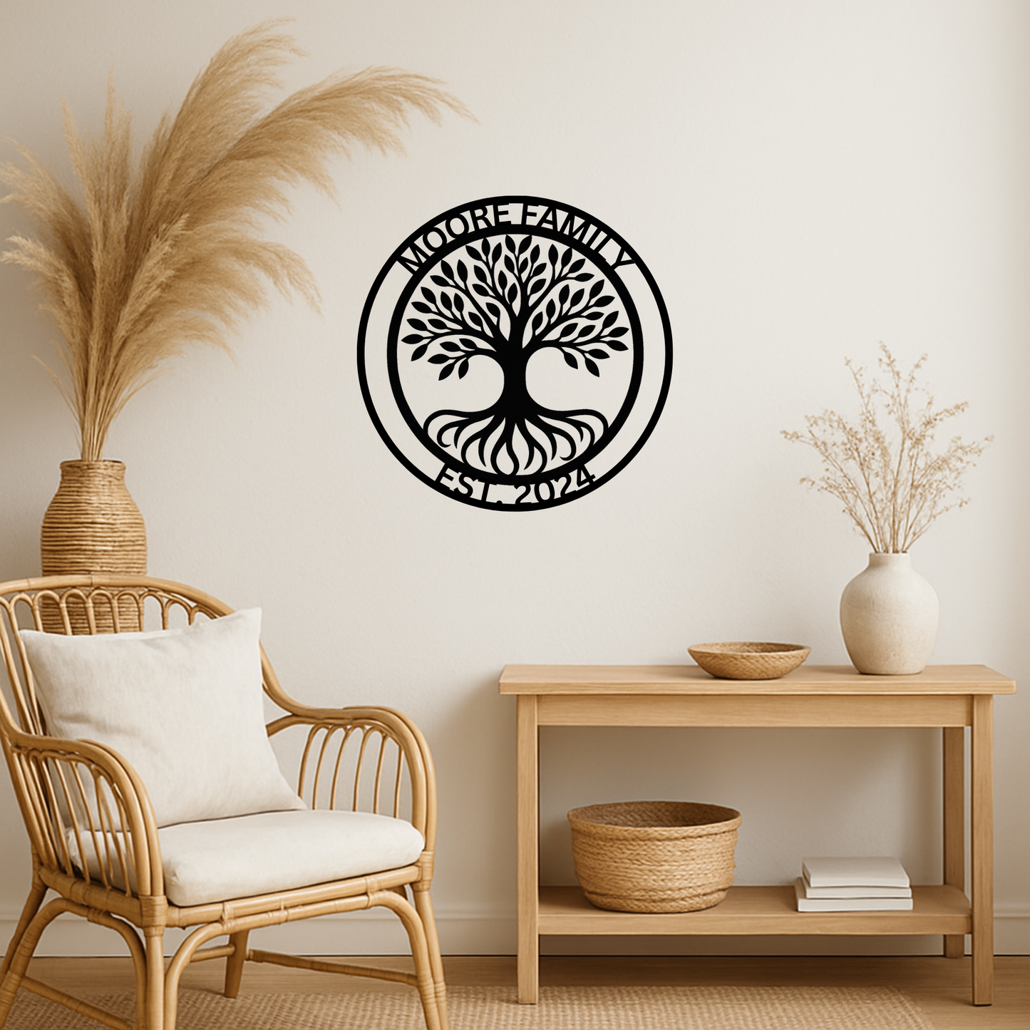 Personalized Tree of Life Metal Sign