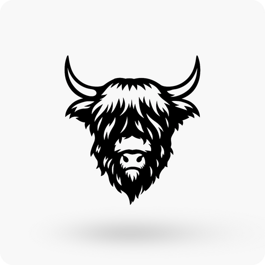 Highland Cow Metal Sign
