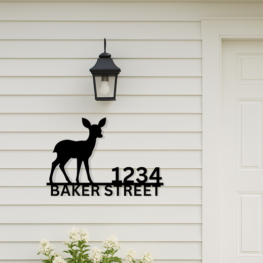 Baby Deer Address Sign